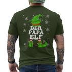 Papa Elf Father Elf Christmas T-Shirt mit Rückendruck