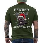 Reindeer Was Out Sold Cats Christmas T-Shirt mit Rückendruck