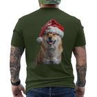 Shiba Inu Christmas T-Shirt mit Rückendruck