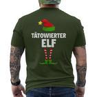 Tattooed Elf Partner Look Elves Family Outfit Christmas T-Shirt mit Rückendruck