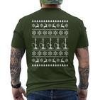 Ugly Christmas Shisha Water Pipe Christmas T-Shirt mit Rückendruck