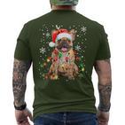 Xmas Lighting Santa French Bulldog Dog Christmas T-Shirt mit Rückendruck