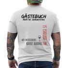 My 30Th Birthday And The Guest Book T-Shirt mit Rückendruck