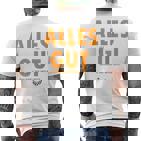 Alles Ist Gut Solange Du Wild Bist Orange Hooded Jacket T-Shirt mit Rückendruck