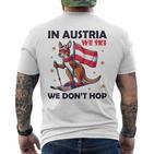 In Austria We Ski We Don't Hop Kangaroo Austria T-Shirt mit Rückendruck