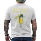 Blood Group Pina Colada Bartender T-Shirt mit Rückendruck