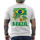 Brazil Flag Outfit Idea For Children Brazil & Brazilian Flag Yellow T-Shirt mit Rückendruck