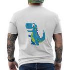 Children's 4Th Birthday Boy Dino T-Rex Dinosaur 4 Birthday T-Shirt mit Rückendruck