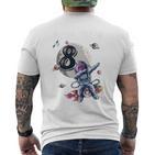 Children's Astronaut 8Th Birthday Boys 8 Years Space Astronomy T-Shirt mit Rückendruck