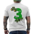 Children's Birthday 3 Years Tractor Tractor 3Rd Birthday T-Shirt mit Rückendruck