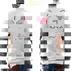Children's Cat Face Cat Fancy Dress Costume Cat T-Shirt mit Rückendruck