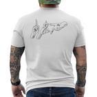 Deutschrap Hip Hop 187 Hand Shield Gesture T-Shirt mit Rückendruck