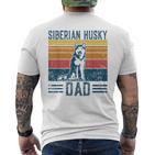 Dog Husky Papa -Intage Siberian Husky Dad T-Shirt mit Rückendruck