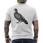 Editionintage English Pigeon Gray T-Shirt mit Rückendruck