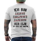 Educator With Slogan T-Shirt mit Rückendruck