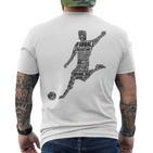 Footballer Football Children's Boys T-Shirt mit Rückendruck