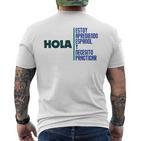 Saying Hola Estoy Aprendiendo Español Learn Spanish T-Shirt mit Rückendruck