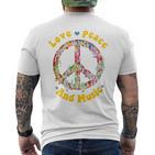 Hippie Acidhead Peace Hippi Hippy Peace T-Shirt mit Rückendruck