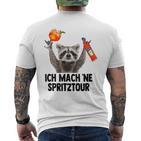 Ich Mach Ne Spritztour X Waschbär Meme Racoon X Pedro Spritz T-Shirt mit Rückendruck