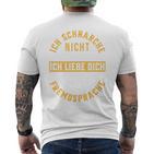 Ich Schnarche Nicht Schnarcher Lustiger Spruch Schnarchen T-Shirt mit Rückendruck