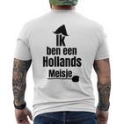 Ik Ben Een Hollands Meisje Holland Costume Carnival Cologne T-Shirt mit Rückendruck