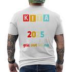 Kinder Kita Abgänger 2025 Schulkind Einschulung Schule Letzter Tag T-Shirt mit Rückendruck