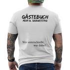 Kinder Mein 8 Geburtstag Und Das Gästebuch T-Shirt mit Rückendruck