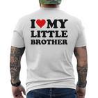 I Love My Little Brother T-Shirt mit Rückendruck