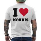 I Love Norris T-Shirt mit Rückendruck