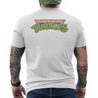 Nage Mutant Ninja Turtles Retro Logo Blue T-Shirt mit Rückendruck