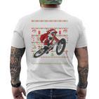 Oh What Fun It Is To Ride Mountain Bike Mtb Ugly Christmas T-Shirt mit Rückendruck