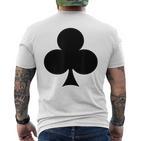 Playing Card Cross Heart Checked Spades Carnival Group Costume Card S T-Shirt mit Rückendruck