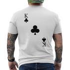 Playing Card Cross King Poker Card Game Carnival Costume T-Shirt mit Rückendruck