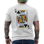 Playing Card King Of Clubs I Cross King S T-Shirt mit Rückendruck