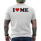 Red Heart I Love Me T-Shirt mit Rückendruck