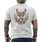 Reh Damen Reh Kostüm Kinder Carnival Reindeer T-Shirt mit Rückendruck