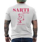 Sarti Spritz Cocktail Back Print Italiano Originale T-Shirt mit Rückendruck