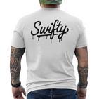 Swifty Fan Merch Ns First Name Taylor Outfit Drip Gray T-Shirt mit Rückendruck