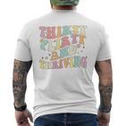 Thirty Flirty And Thriving 30Th Birthday Retro 30 Years T-Shirt mit Rückendruck