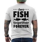 Two Fish Together Forever Angler T-Shirt mit Rückendruck