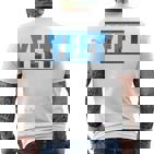 Vintage Yeet Yeet Quotes Blue T-Shirt mit Rückendruck