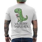 Wildberry Saufus Rex Dino Wildberry Lillet Summer Cocktail T-Shirt mit Rückendruck