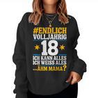 18 Geburtstag Junge Mädchen 18 Jahre 2007 Lustig Geschenk Sweatshirt Frauen