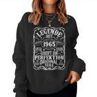 60Th Birthday Man Woman 60 Years 1965 Decorative  Sweatshirt Frauen