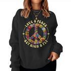 70S Flower Power Love Peace Hippie Costume Sweatshirt Frauen