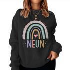 9Th Birthday Cute Rainbow Girl 9 Years Old Cute Sweatshirt Frauen