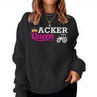 Acker Queen Bäuerin Traktor Bauernhof Spruch Landwirtin Sweatshirt Frauen