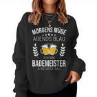 Bademeister Idea Swimming Pool Beer Sayings S Sweatshirt Frauen