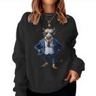 Cow Women's Cow In Suit Cow Sweatshirt Frauen