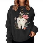 Cute Tooth With Flower I Children's Tooth Sweatshirt Frauen